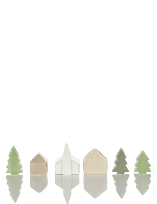 Ceramic Town Scene with Snow Image 2 of 3