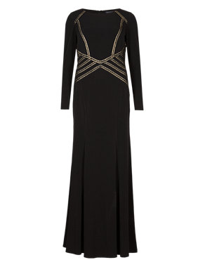 Chain Effect Embellished Maxi Dress ONLINE ONLY Image 2 of 4