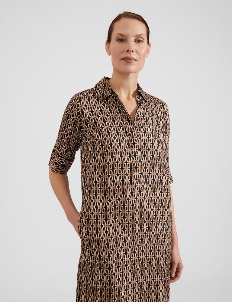 Chain Print Mini Shirt Dress 5 of 7