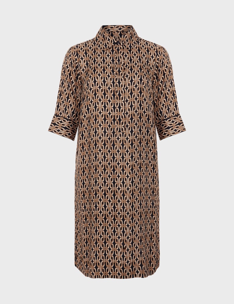 Chain Print Mini Shirt Dress 2 of 7