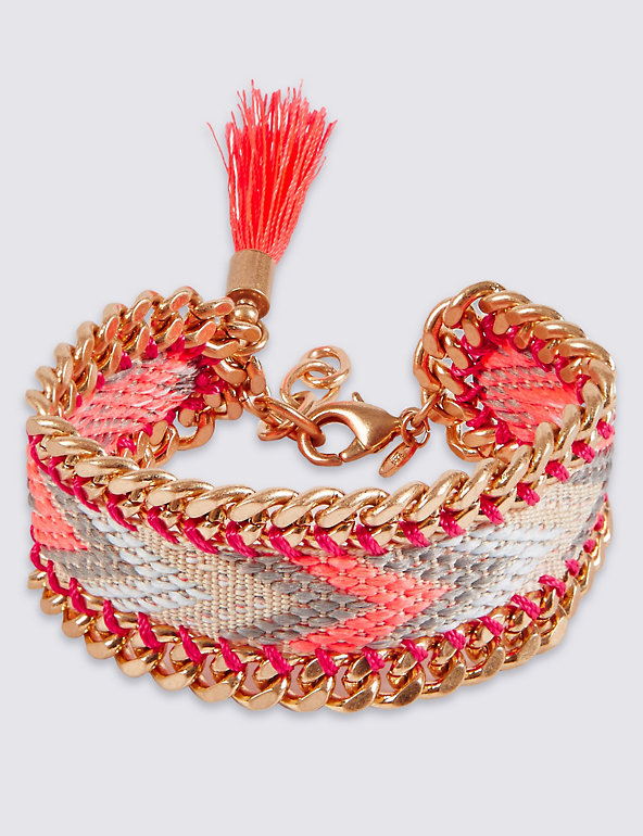 Chain Stitch Tassel Bracelet Image 1 of 2