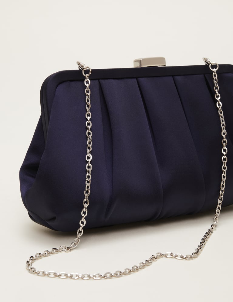Navy evening bag with strap clearance