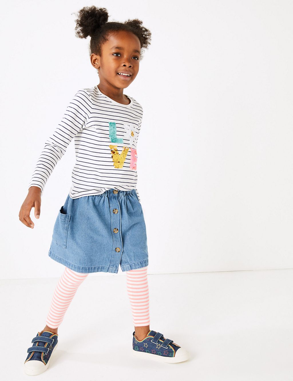 Chambray Button Up Skirt (2-7 Years) 3 of 5