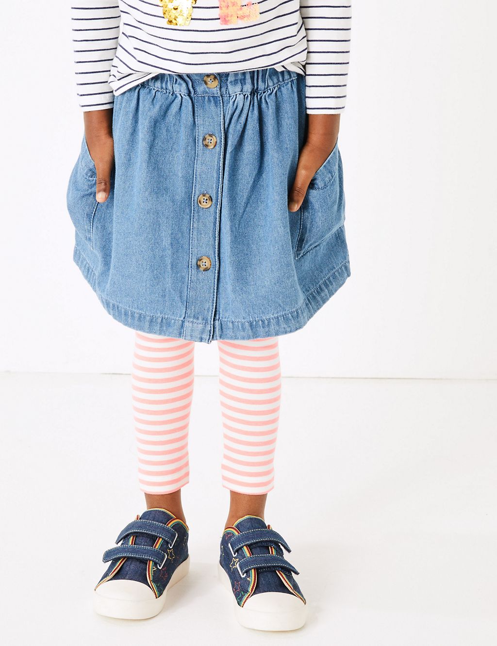 Chambray Button Up Skirt (2-7 Years) 4 of 5