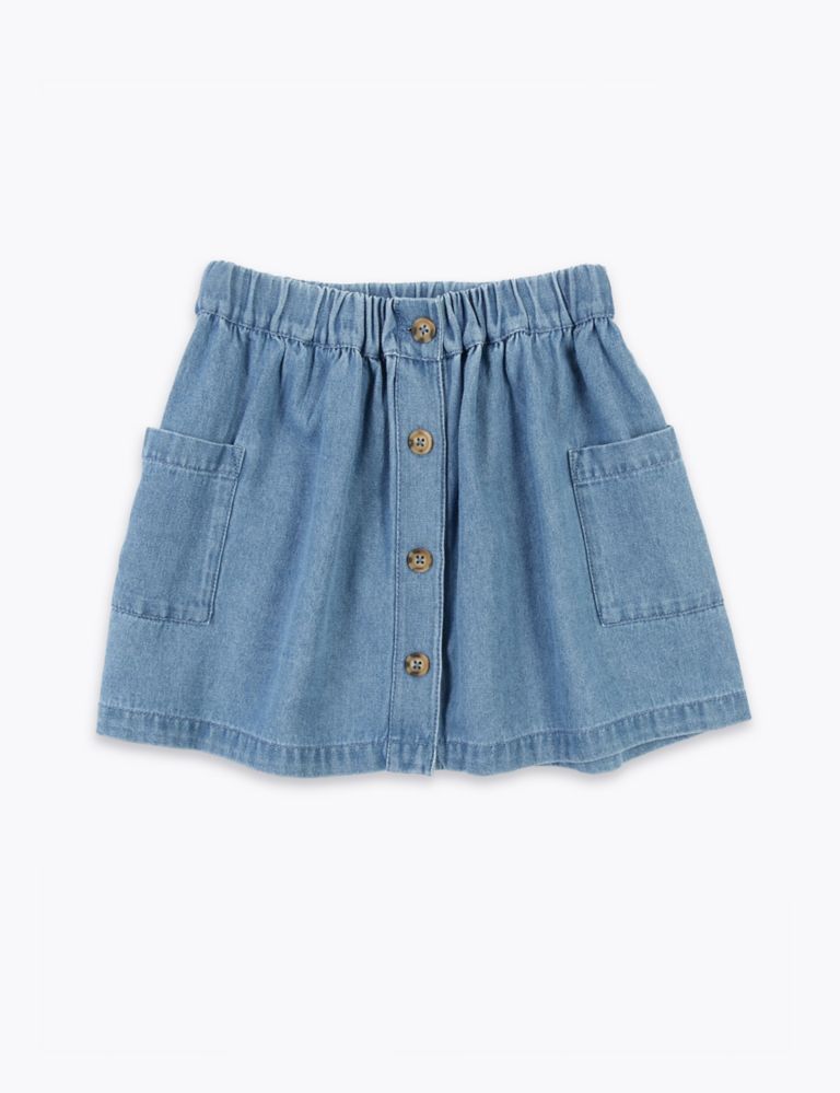 Chambray Button Up Skirt (2-7 Years) 2 of 5