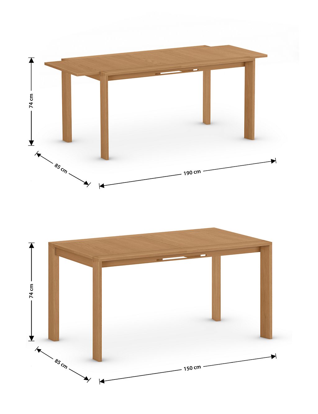 Chamfer Extending Dining Table 9 of 10