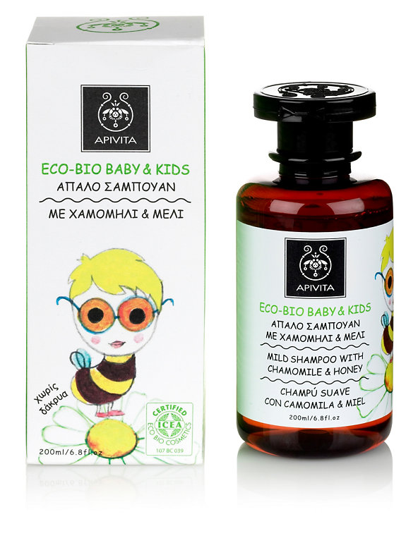 Chamomile & Honey Eco-Bio Baby & Kids Mild Shampoo 200ml Image 1 of 2