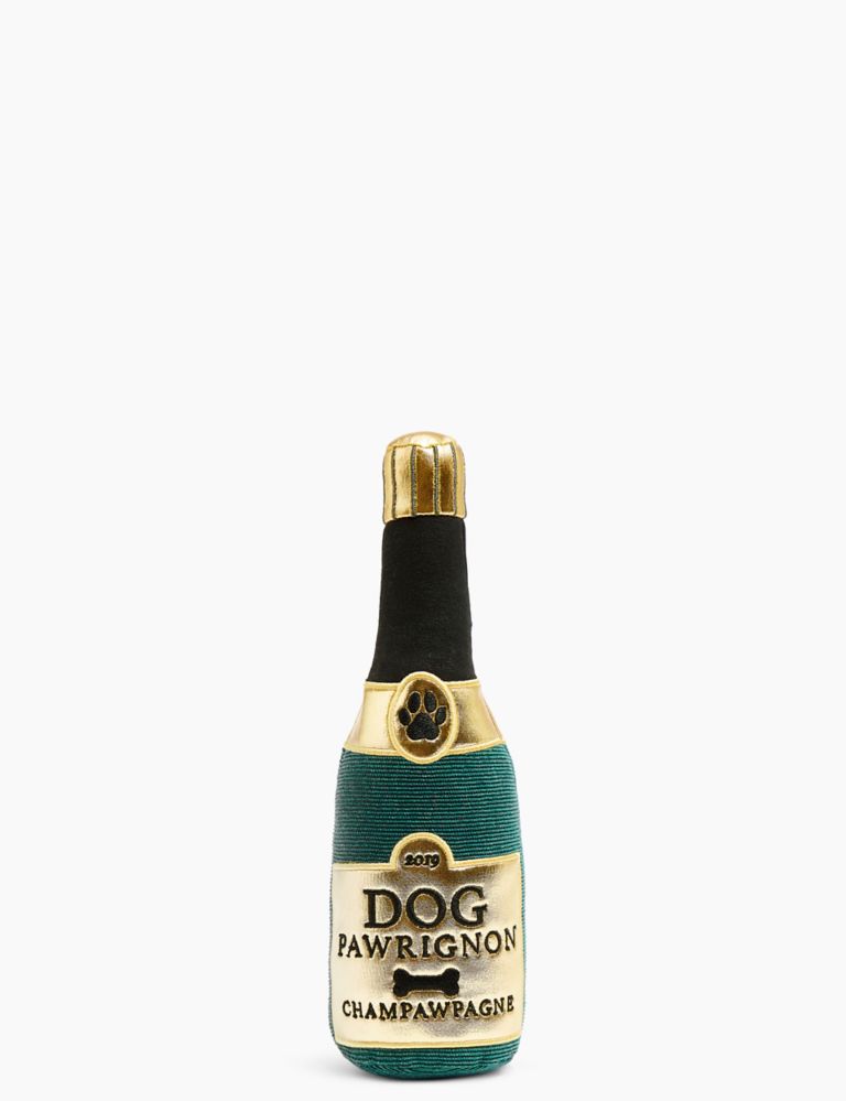 Champagne Bottle Dog Toy 1 of 3