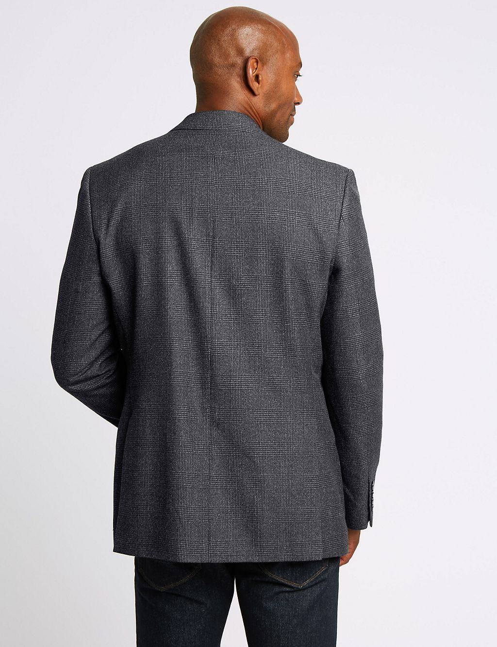 Charcoal Checked Regular Fit Jacket 6 of 7