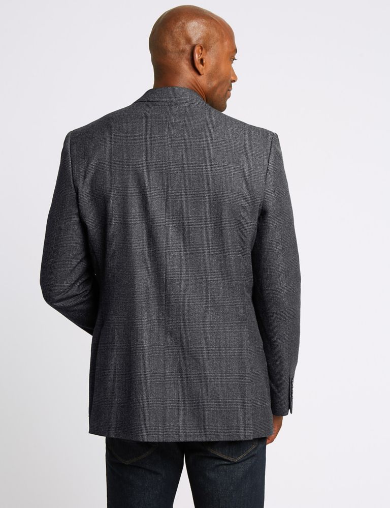 Charcoal Checked Regular Fit Jacket 4 of 7