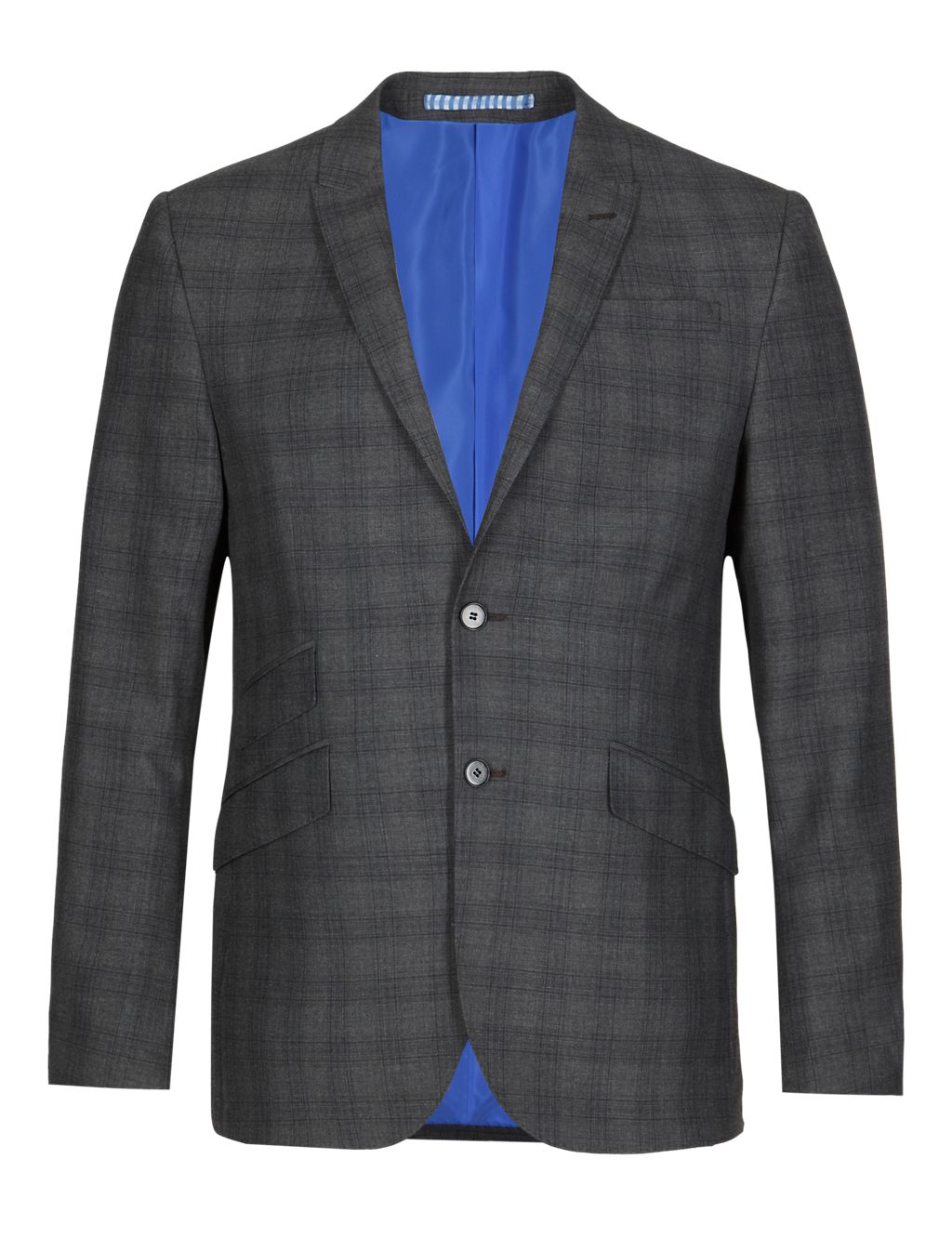 Charcoal Checked Superslim Fit Suit Jacket 1 of 8