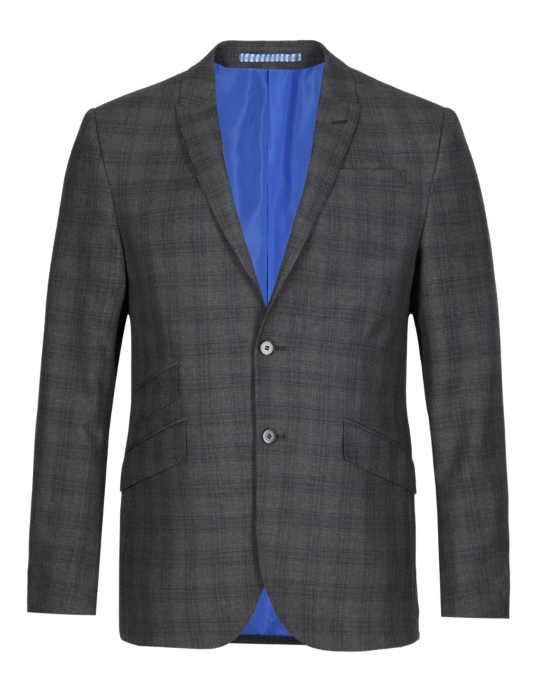 Charcoal Checked Superslim Fit Suit Jacket 2 of 8
