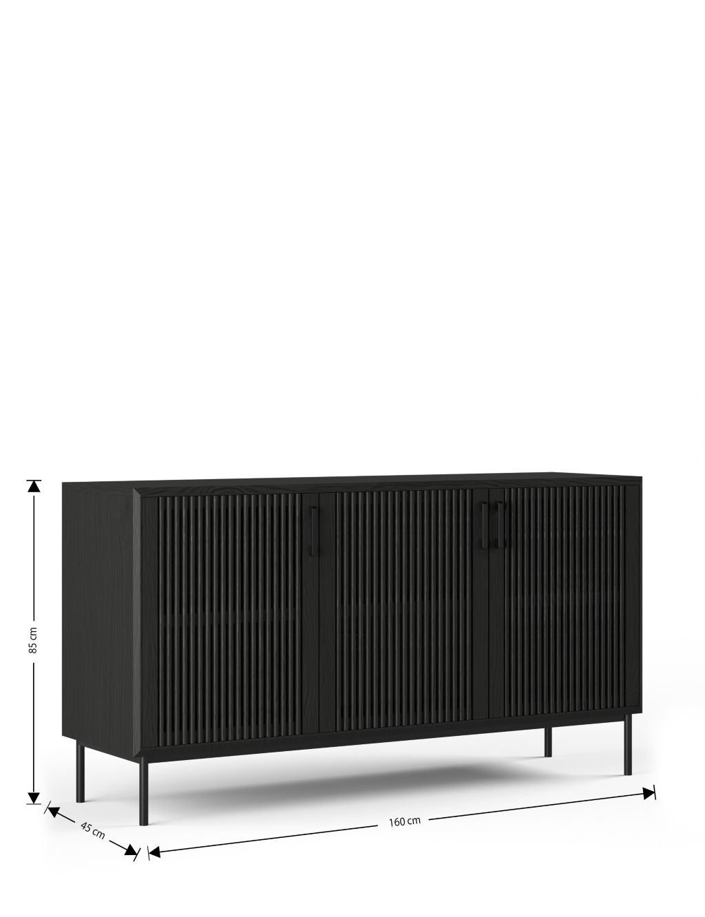 Charcoal Extra Large Sideboard 4 of 8