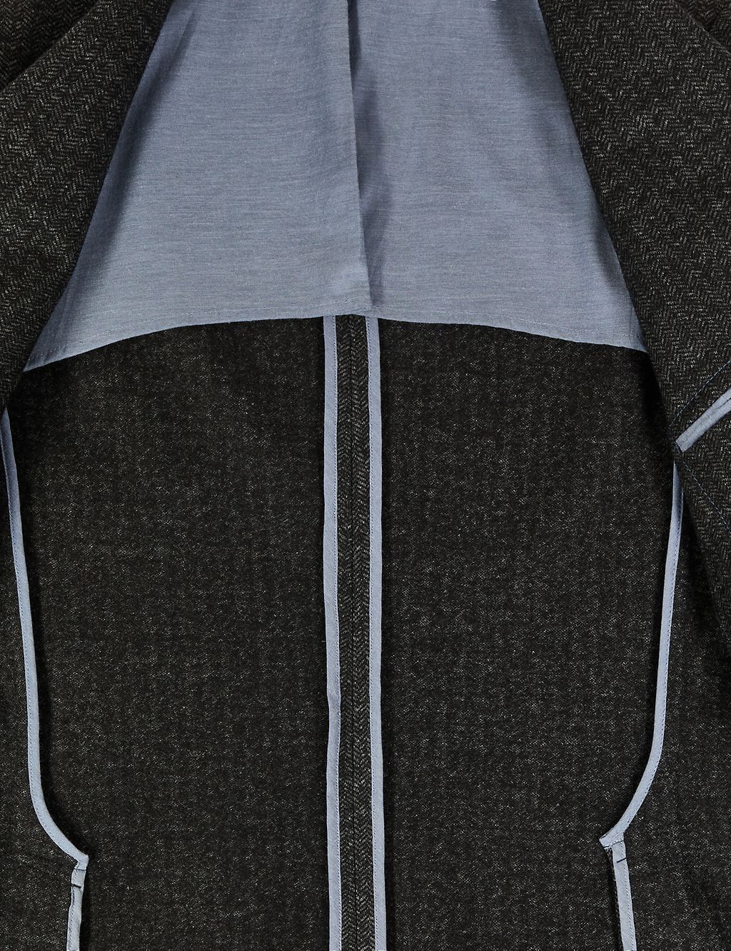 Charcoal Herringbone Tailored Fit Jacket 5 of 7