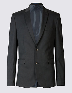 Charcoal Modern Slim Fit Jacket Image 2 of 6
