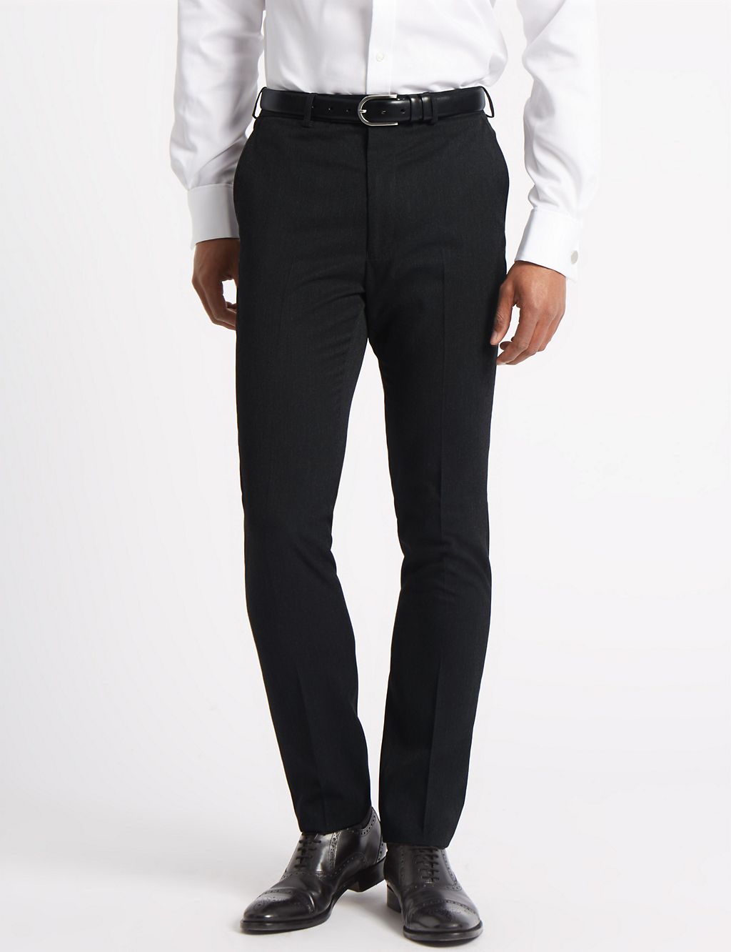 Charcoal Modern Slim Fit Trousers 3 of 5