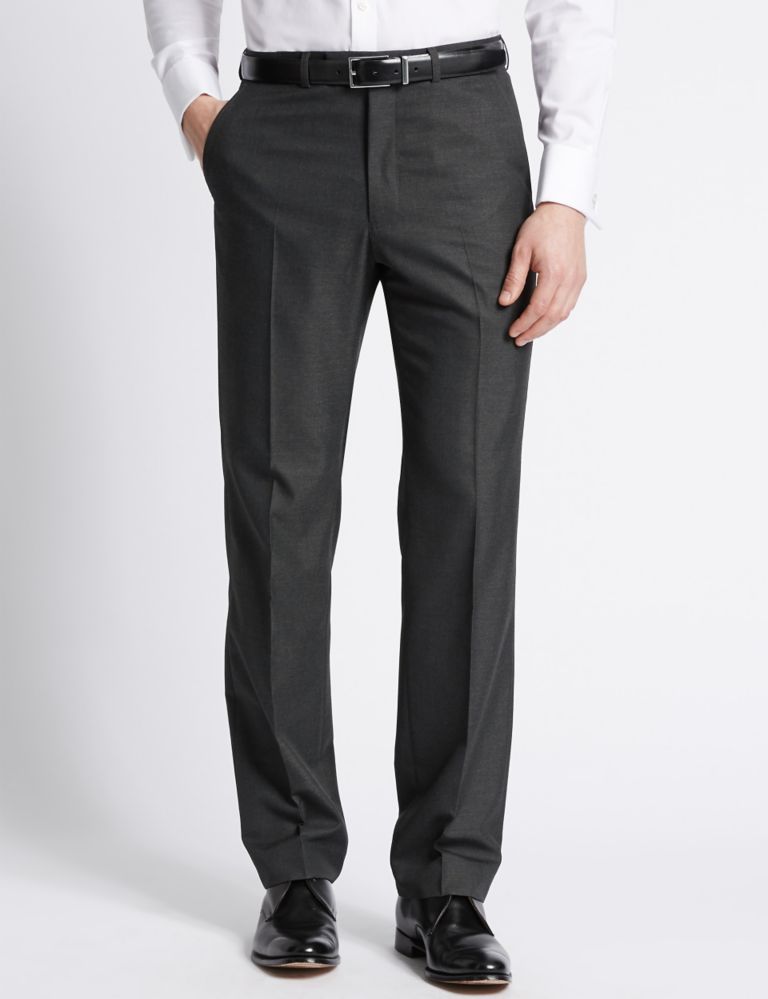 Charcoal Regular Fit Trousers 1 of 5