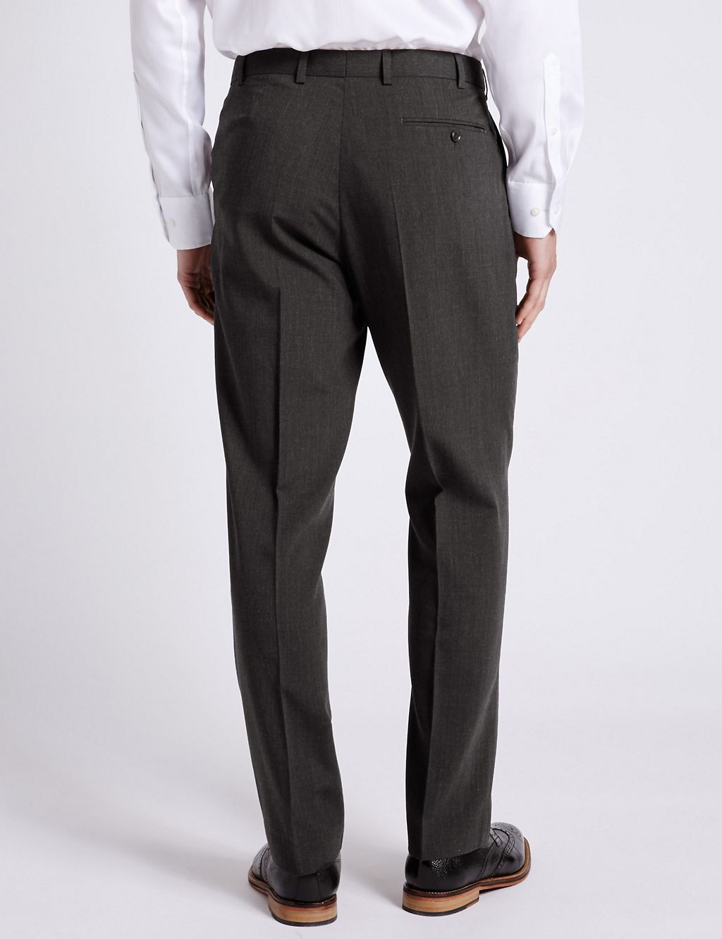 Charcoal Regular Fit Trousers 2 of 4