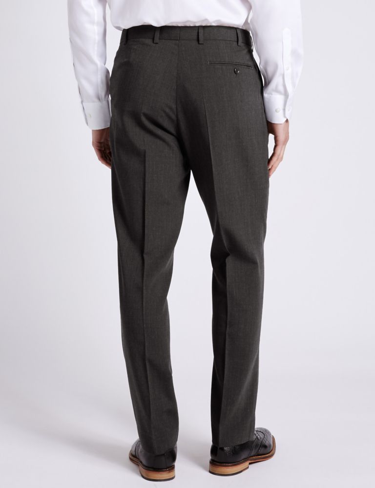 Charcoal Regular Fit Trousers 3 of 4