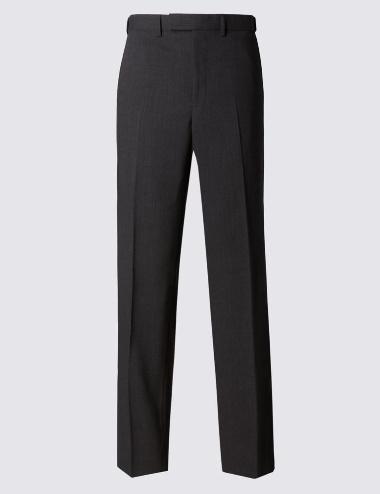 Charcoal Regular Fit Trousers 2 of 4