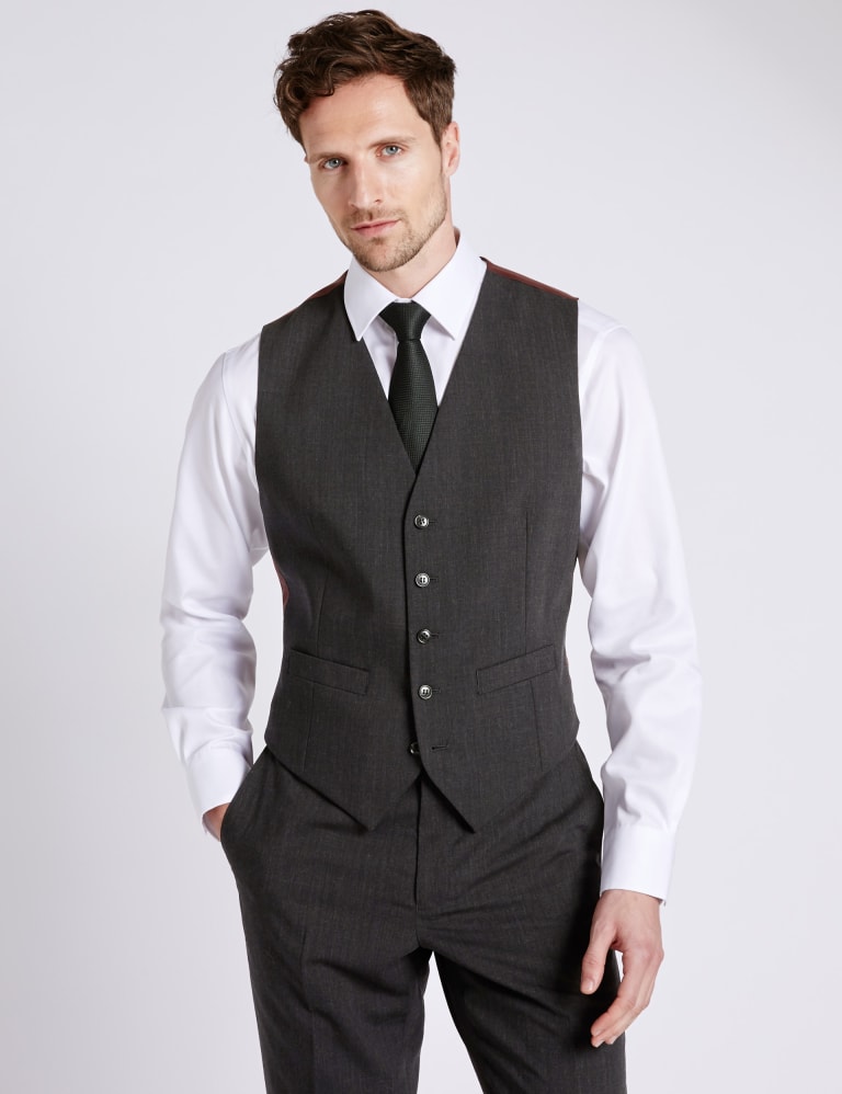 Marks and spencer grey waistcoat hotsell
