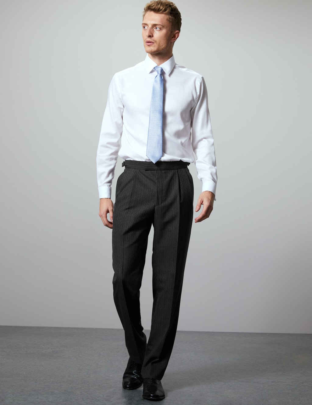 Charcoal Wool Blend Trousers main image 0