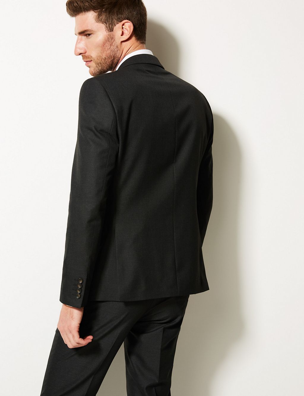 Charcoal Skinny Fit Suit Jacket 6 of 7
