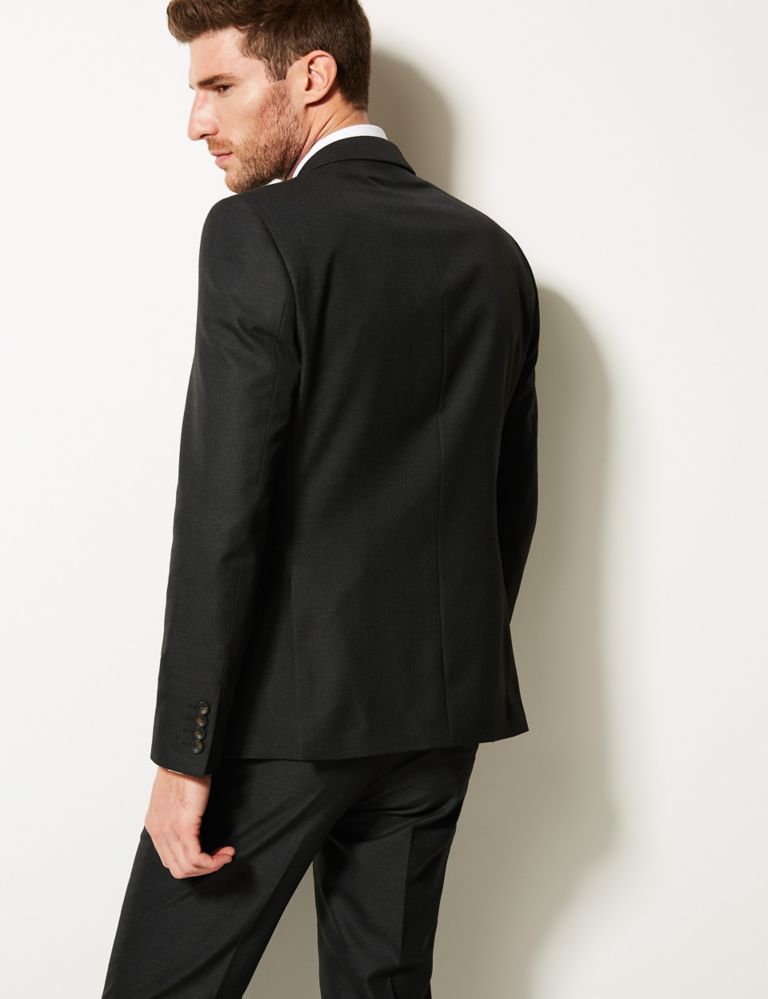 Charcoal Skinny Fit Suit Jacket 4 of 7