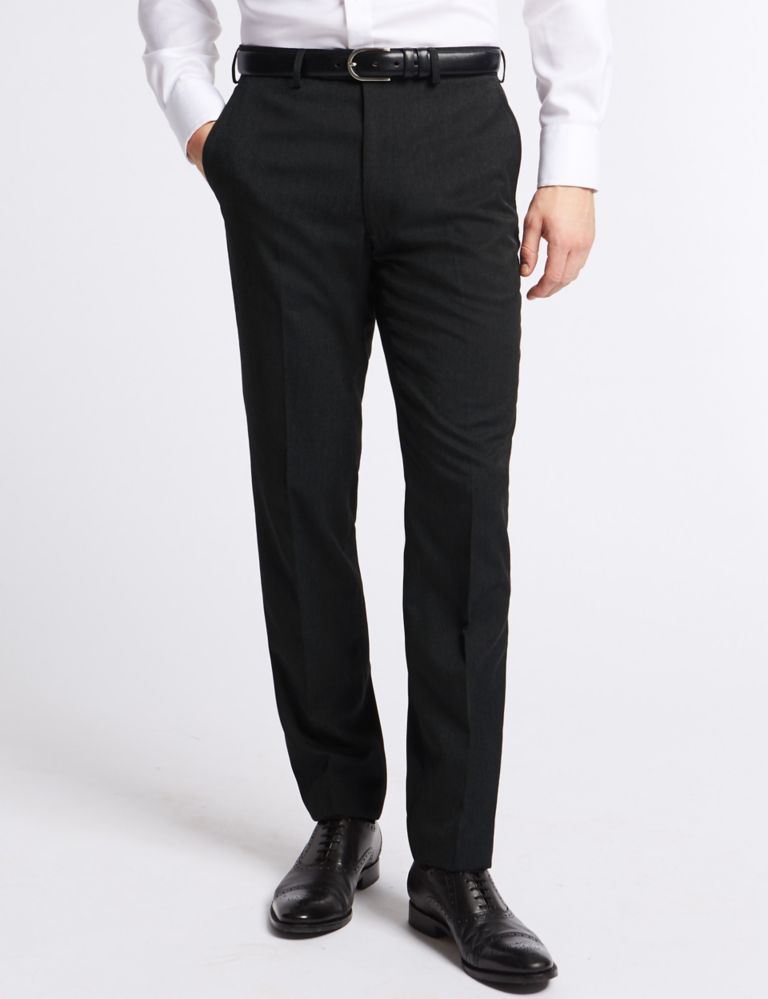 Charcoal Slim Fit Trousers 1 of 6