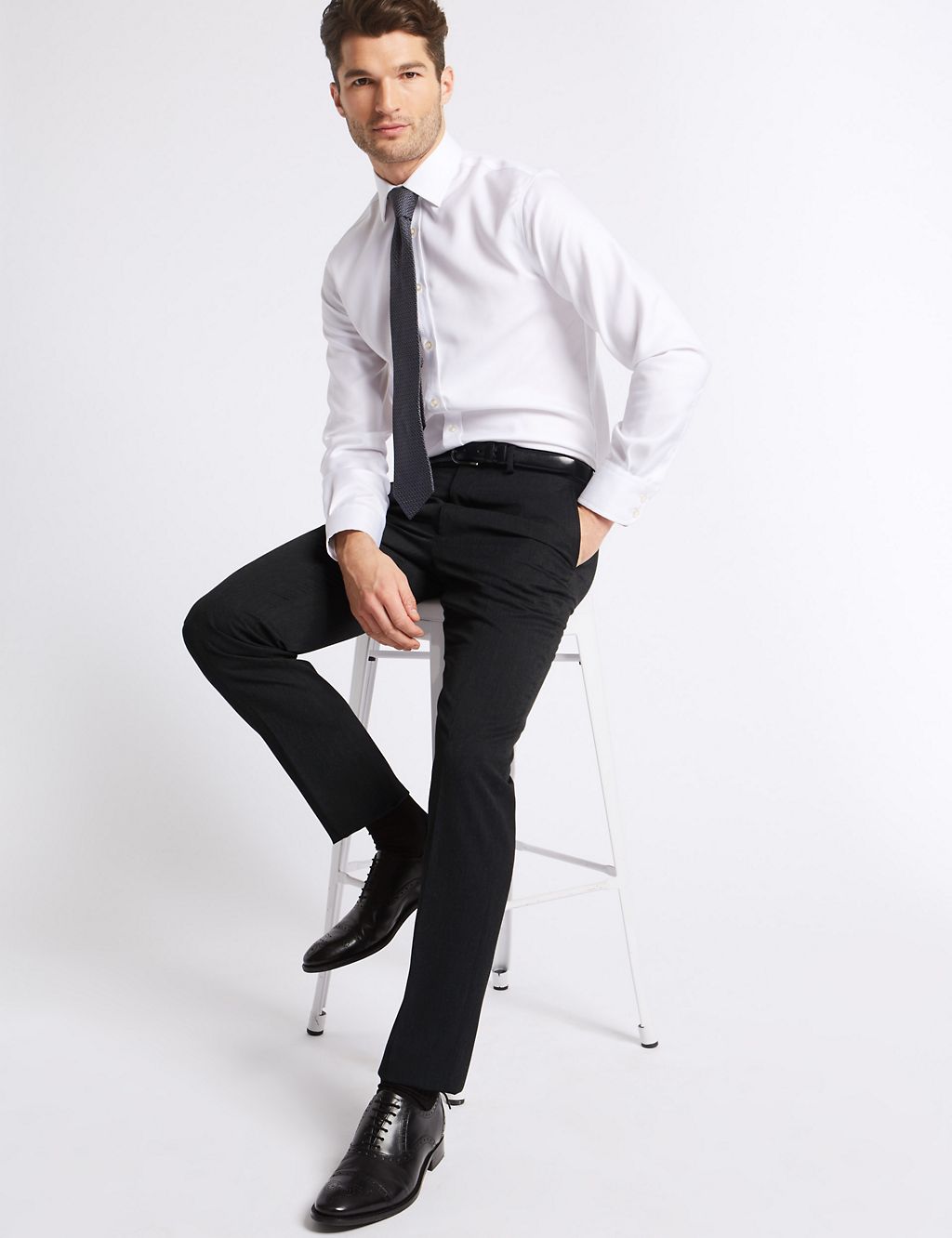 Charcoal Slim Fit Trousers 2 of 6