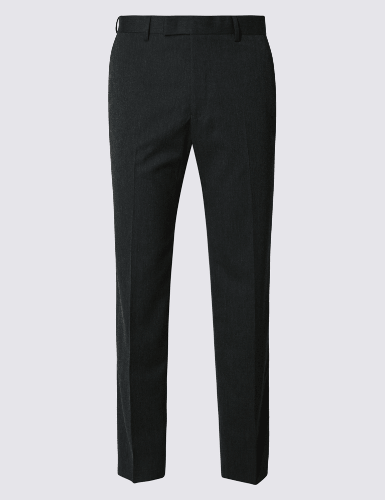 M&S Charcoal / Black Flecked Stretch Treggings / Pull-On Trousers