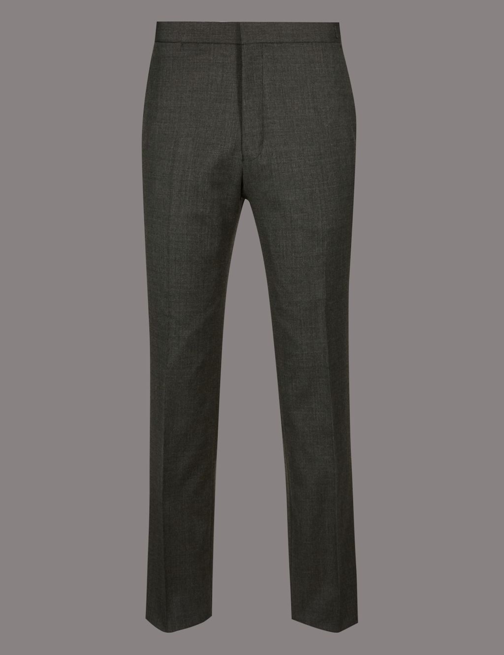 Charcoal Tailored Fit Italian Wool Trousers 1 of 5