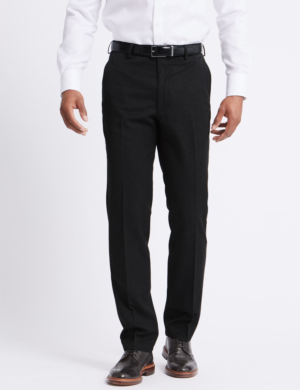 Charcoal Tailored Fit Trousers 3 of 5