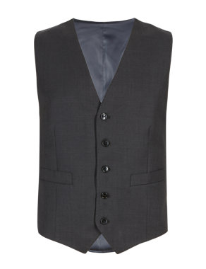 Charcoal Tailored Fit Waistcoat | Autograph | M&S