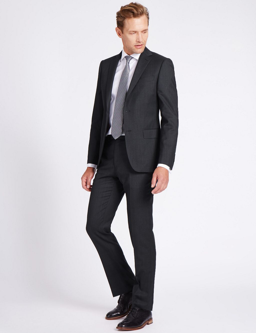 Charcoal Tailored Fit Wool Jacket 3 of 7