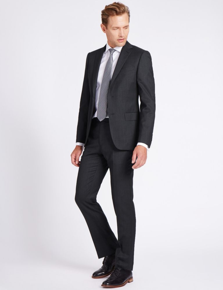 Charcoal Tailored Fit Wool Jacket 1 of 7