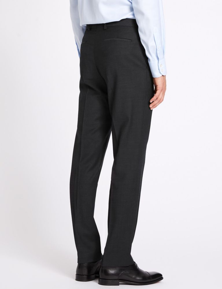 Charcoal Tailored Fit Wool Trousers 4 of 6