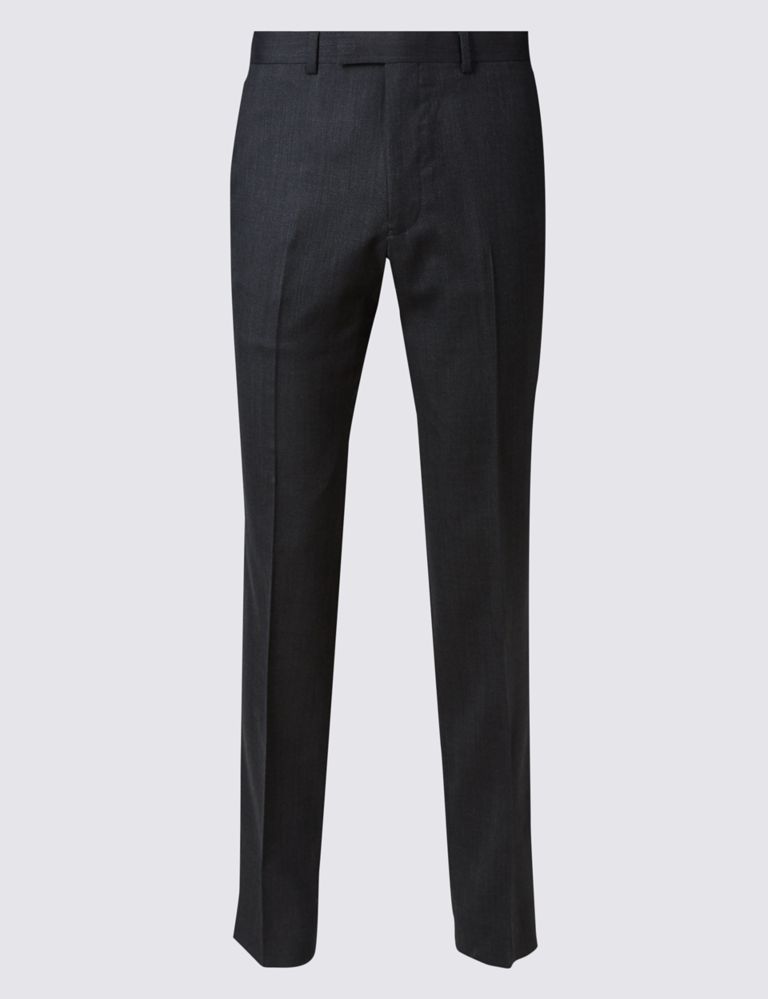 Charcoal Tailored Fit Wool Trousers 2 of 5