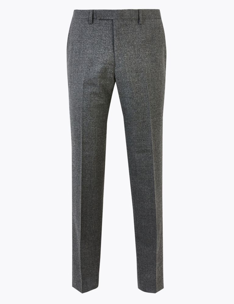 Charcoal Tailored Fit Wool Trousers 1 of 1