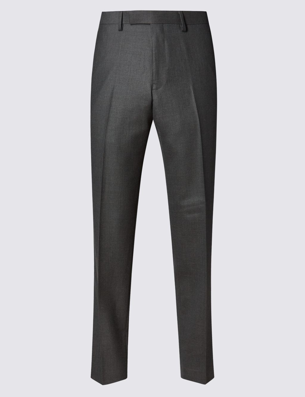 Charcoal Tailored Fit Wool Trousers 1 of 4