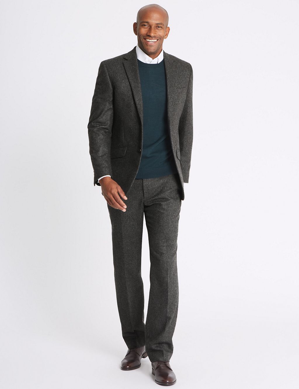 Charcoal Textured Regular Fit Jacket 3 of 9