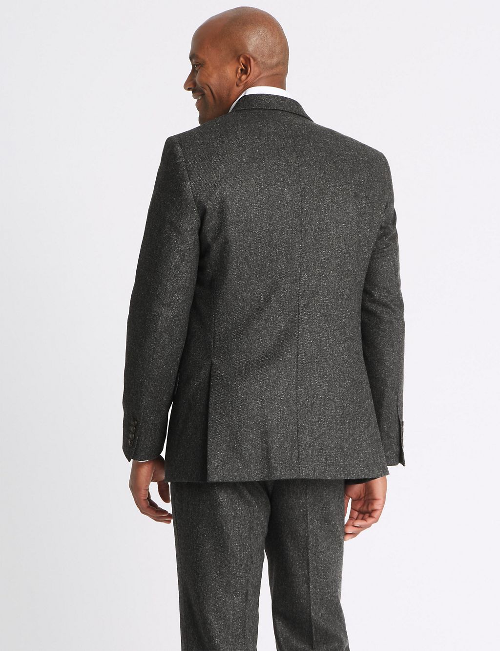 Charcoal Textured Regular Fit Jacket 8 of 9