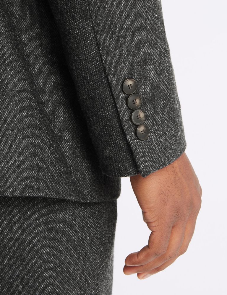 Charcoal Textured Regular Fit Jacket 6 of 9
