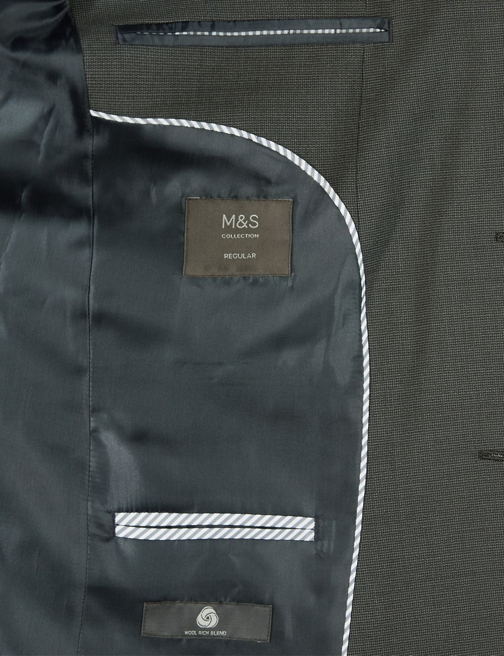 Charcoal Textured Regular Fit Jacket 5 of 9