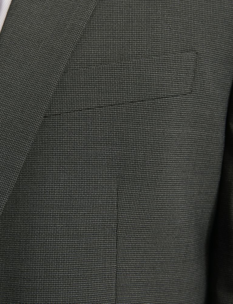 Charcoal Textured Regular Fit Jacket 8 of 9