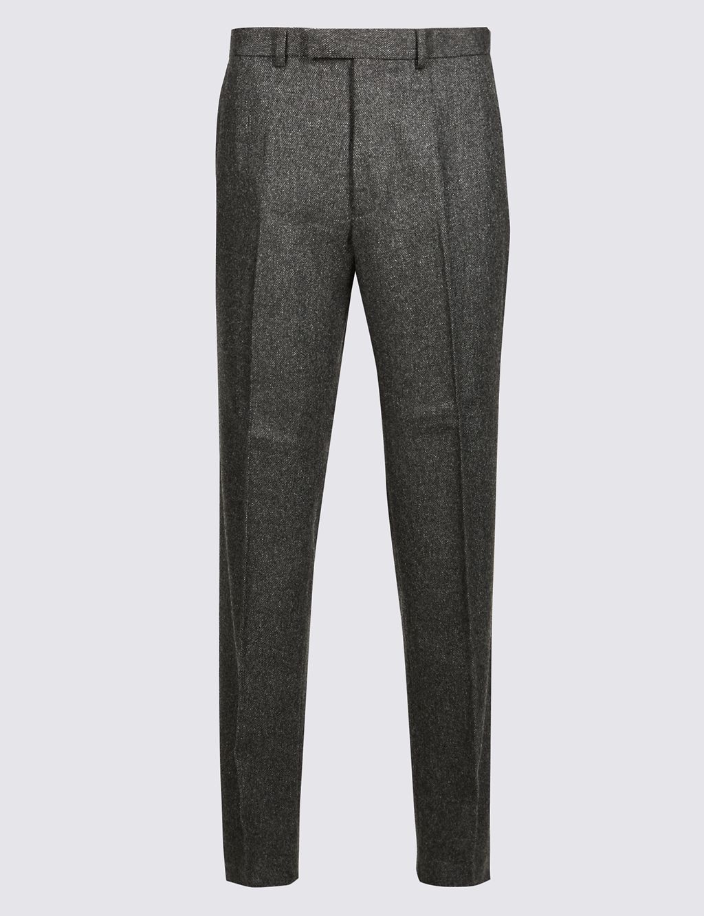 Charcoal Textured Regular Fit Trousers 1 of 4