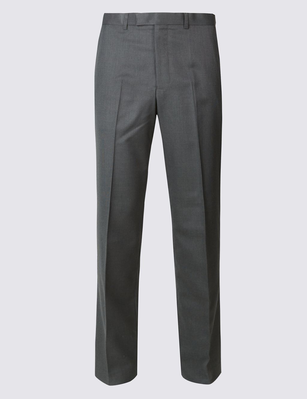 Charcoal Textured Regular Fit Trousers 1 of 6
