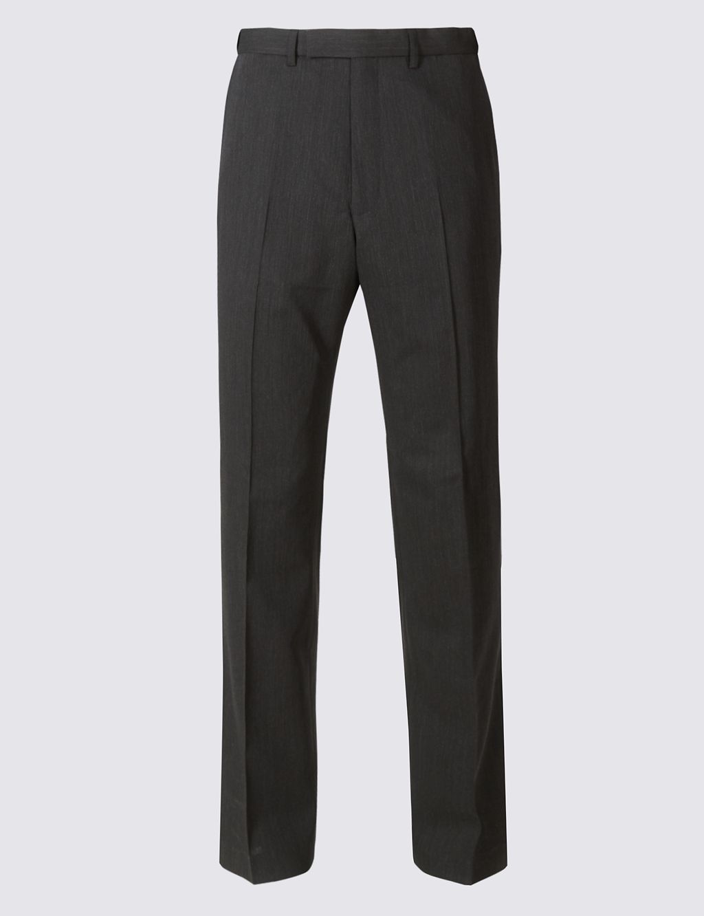 Charcoal Textured Regular Fit Trousers 1 of 6