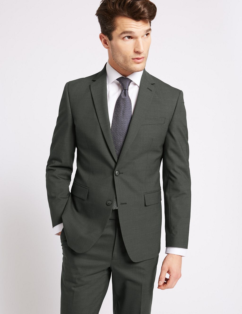 Charcoal Textured Slim Fit Jacket 7 of 8