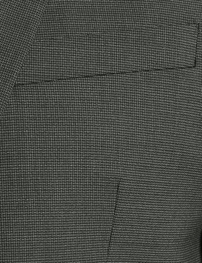 Charcoal Textured Slim Fit Jacket 8 of 8